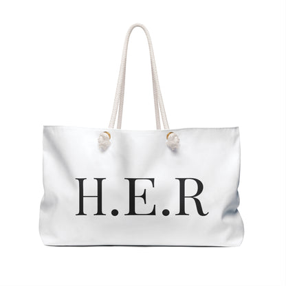 &quot;H.E.R&quot; (Heroism/Eagerness/Relevant)- Weekender Bag W/ Blk Kngdom Logo