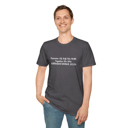 &quot;Extension Of Self Wo-MAN- Together We Win&quot; KAMALA/WALZ 2024(Quote)- Unisex Softstyle T-Shirt W/ Kngdom Logo