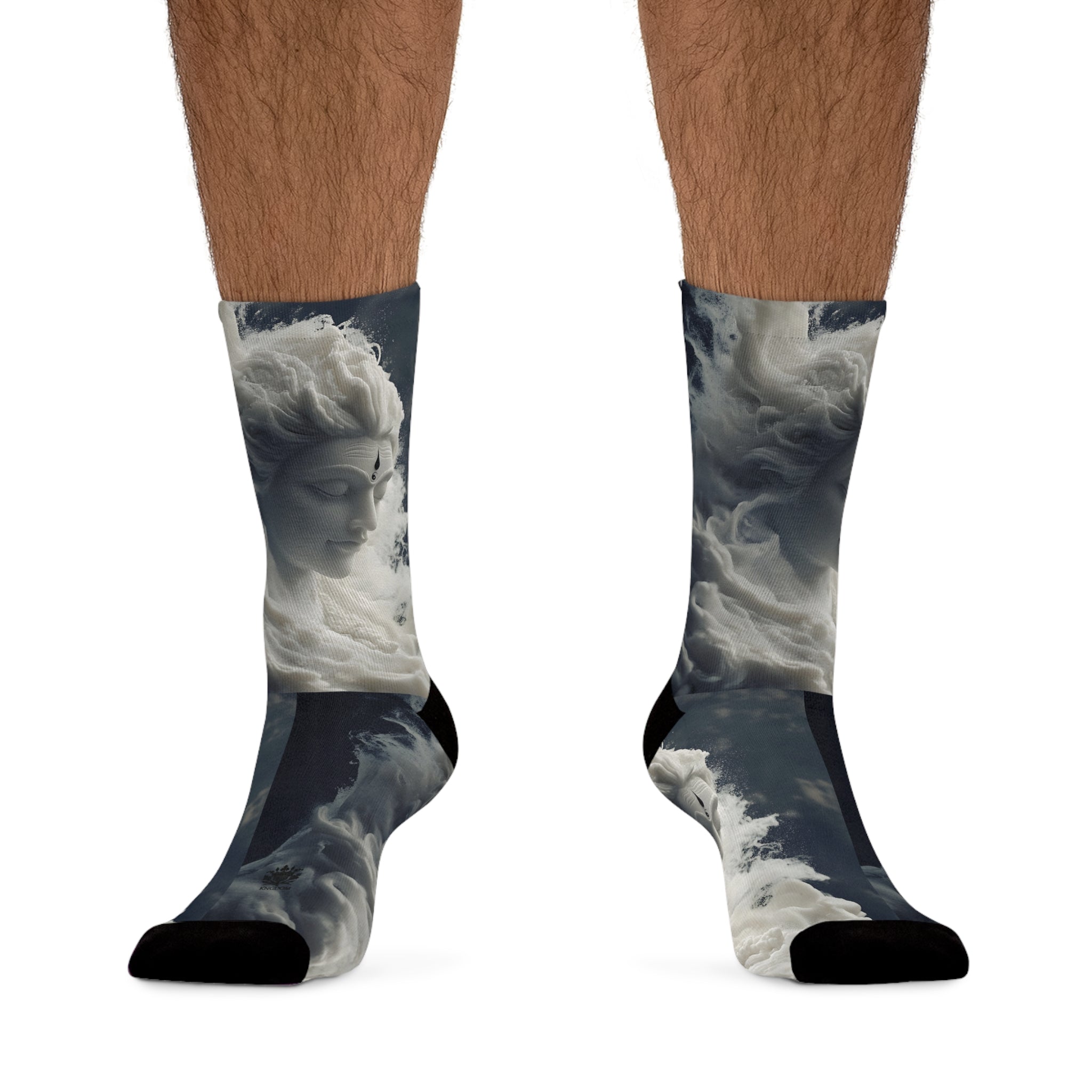 &quot;LORD SHIVA&quot;- Unisex Recycled Poly Meditation Socks W/ Blk Kngdom Logo