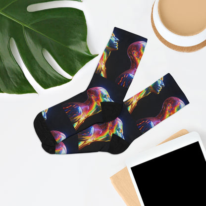 &quot;MINDFULNESS&quot;- Unisex Recycled Poly Meditation Socks W/ Kngdom Logo