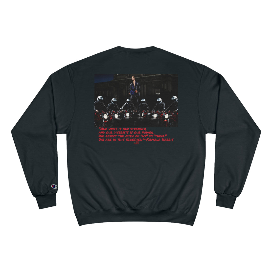 &quot;KAMALA HARRIS FOR THE PEOPLE 2024&quot;(QUOTE)- Unisex Champion Sweatshirt W/ Kngdom Logo