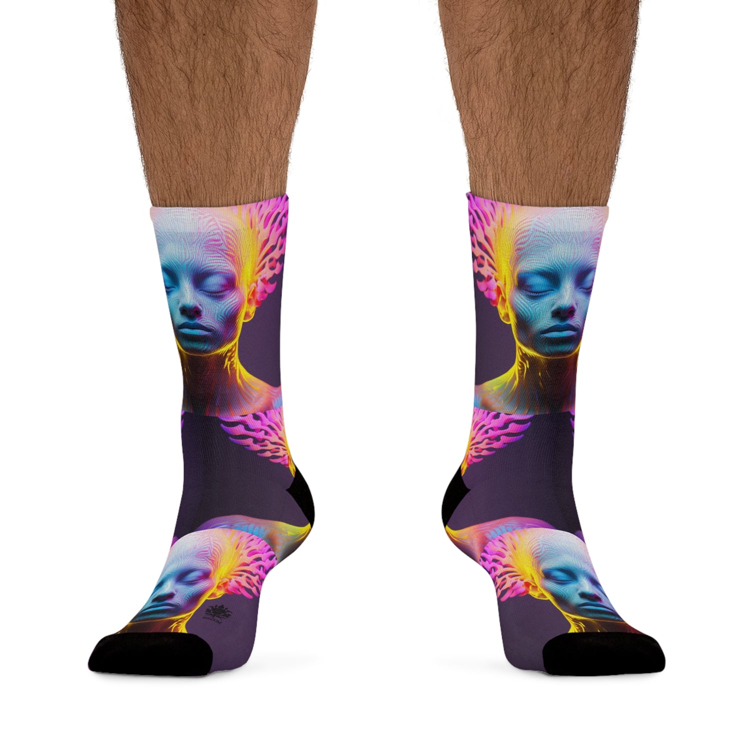 &quot;AWAKENING&quot;- Unisex Recycled Poly Meditation Socks W/ Blk Kngdom Logo