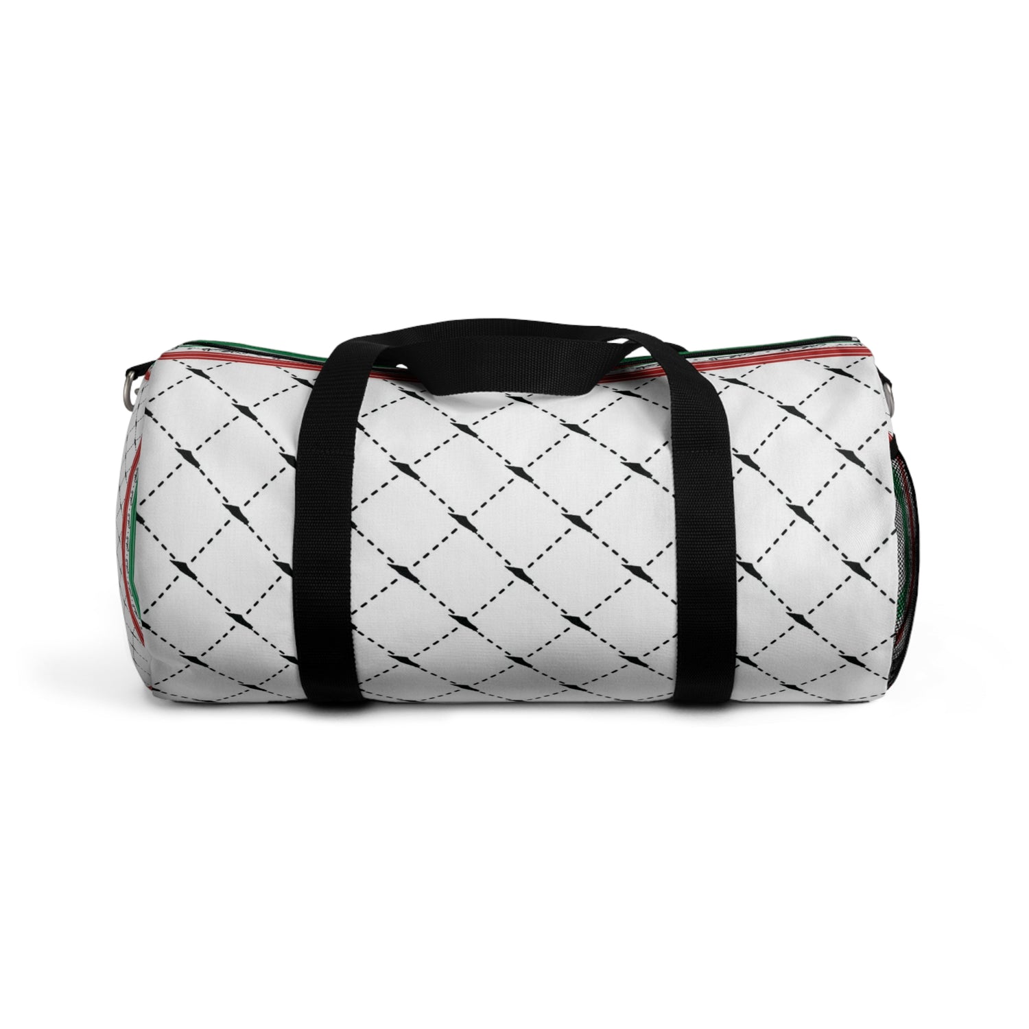 Keffiyeh World- &quot;PALESTINE IS GUCCI&quot;- Fitness Duffel Bag W/ Blk Kngdom Logo