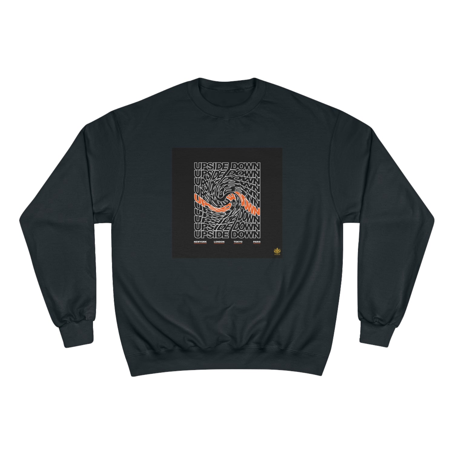 Kngdom &quot;DRIP&quot; (Upside Down)- Unisex Champion Sweatshirt W/ Kngdom Logo