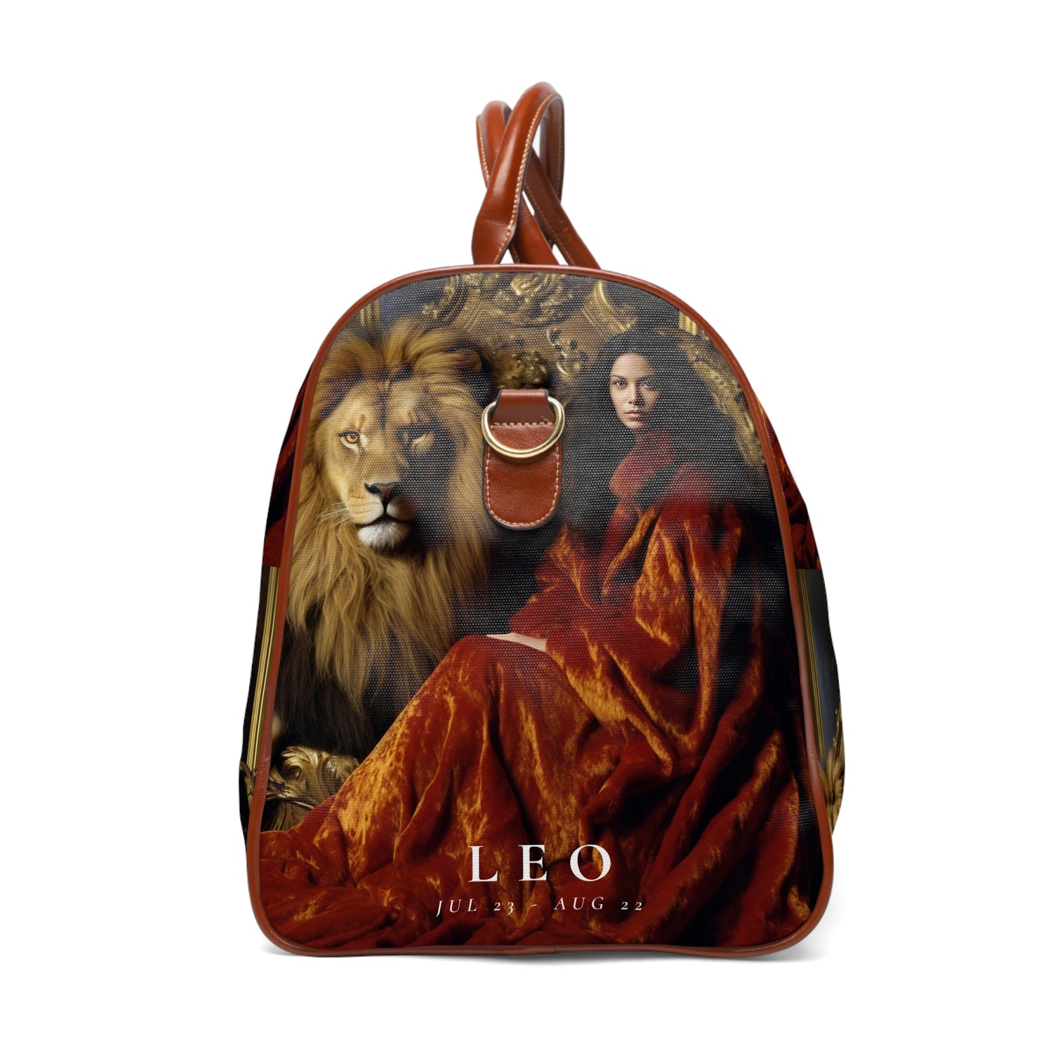 H.E.R &quot;LEO&quot;- Vegan Leather Self-Expression Waterproof Travel Bag W/ Blk Kngdom Logo