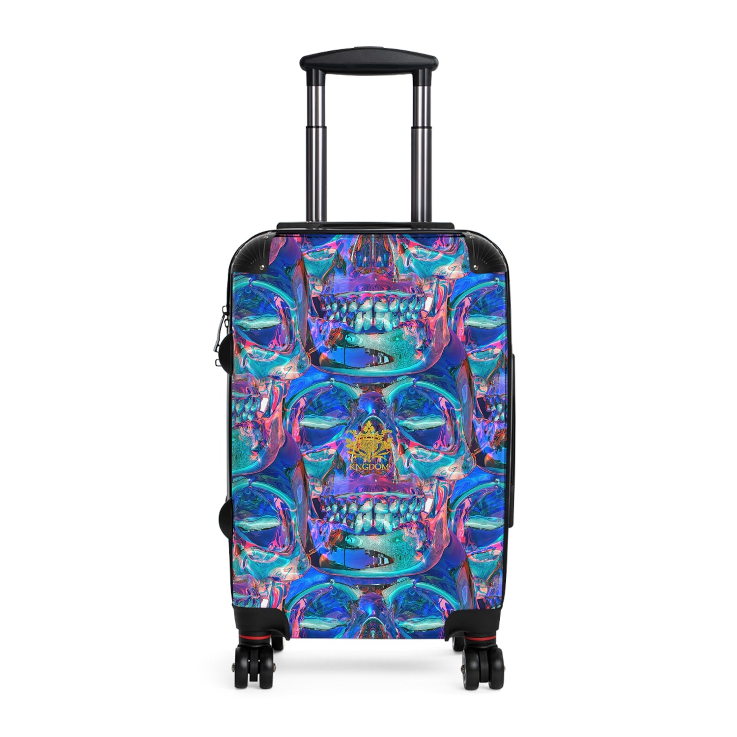 EZEKIEL 37 &quot;Arise My People&quot; Crystal Head Skull Face Design Image (All-Over-Print)- &quot;Small&quot; Suitcase (Kngdom Logo)