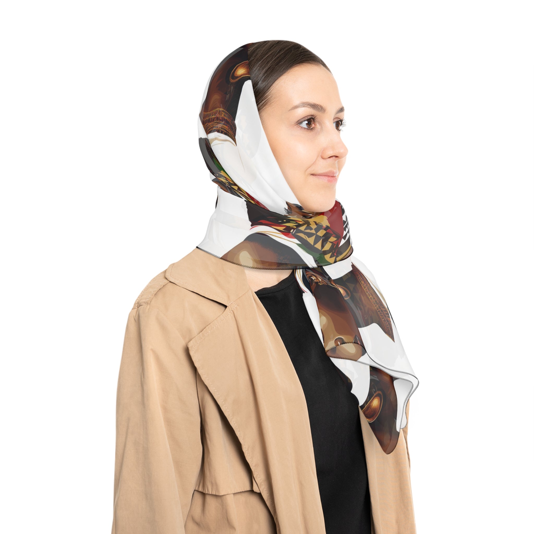 MOTHERLAND- &quot;Masterpiece&quot; Chiffon/Poly Scarf W/ Kngdom Logo