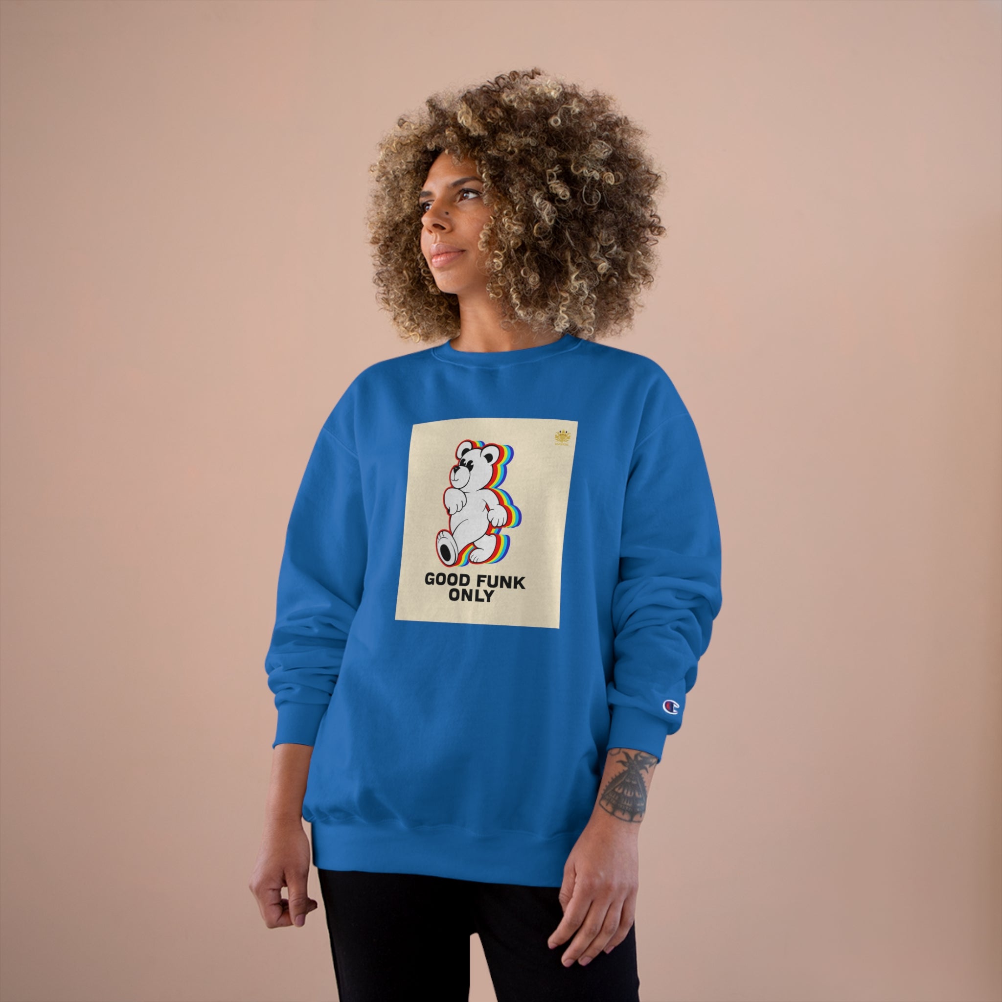 Kngdom &quot;DRIP&quot; (GOOD FUNK ONLY) -Unisex Champion Sweatshirt W/ Kngdom Logo