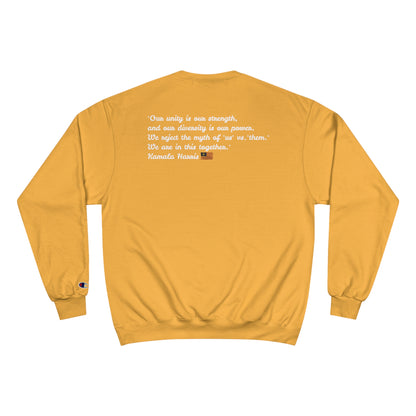 &quot;MADAM PRESIDENT 2024&quot;(QUOTE)- Unisex Champion Sweatshirt W/ Kngdom Logo