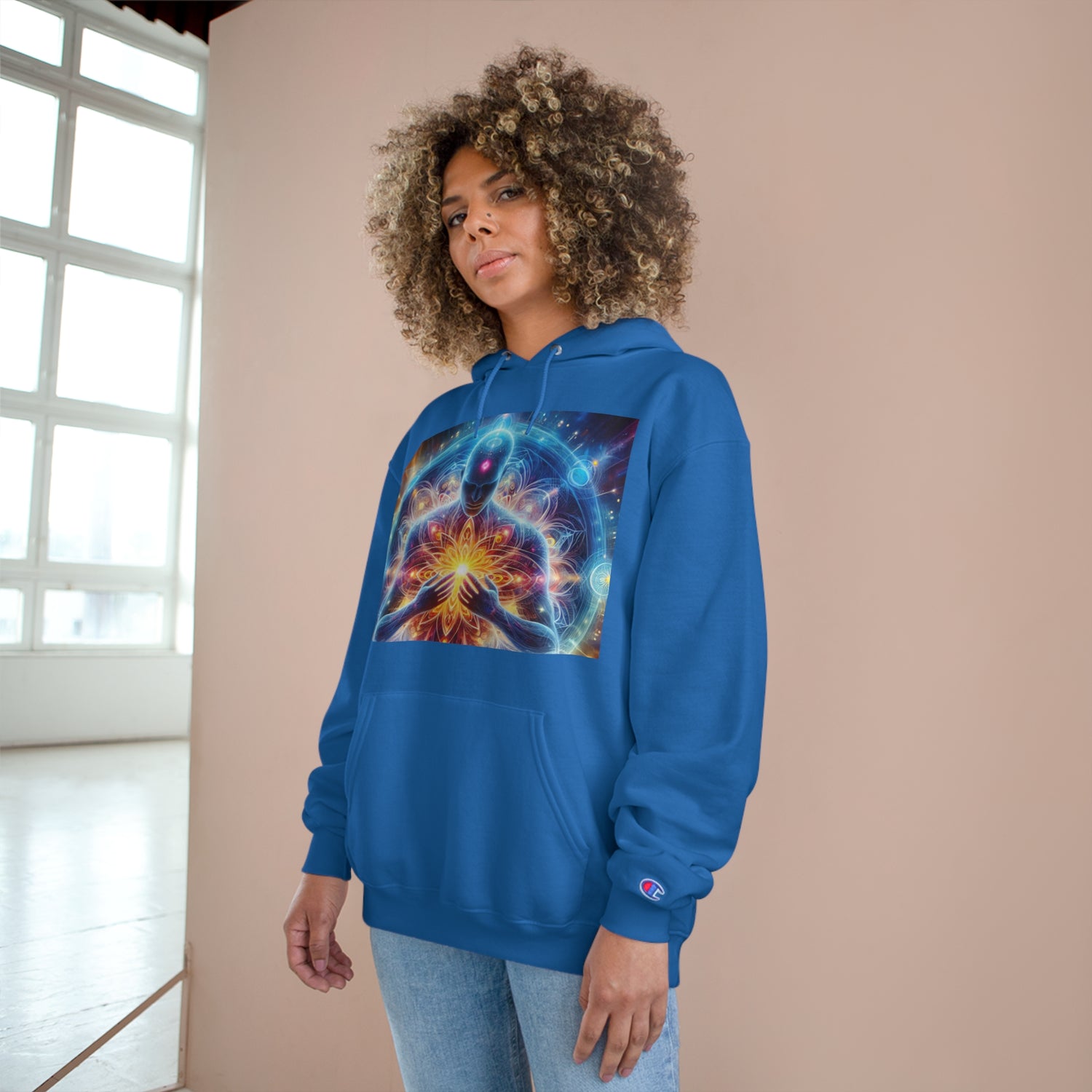 &quot;DIVINE ENERGY&quot;- Unisex Champion Hoodie W/ Kngdom Logo