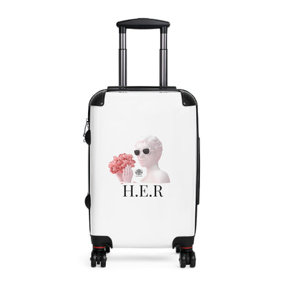 &quot;H.E.R&quot; (Heroism/Eagerness/Relevant)- Small/Med/Large Suitcases W/ Blk Knogdom Logo