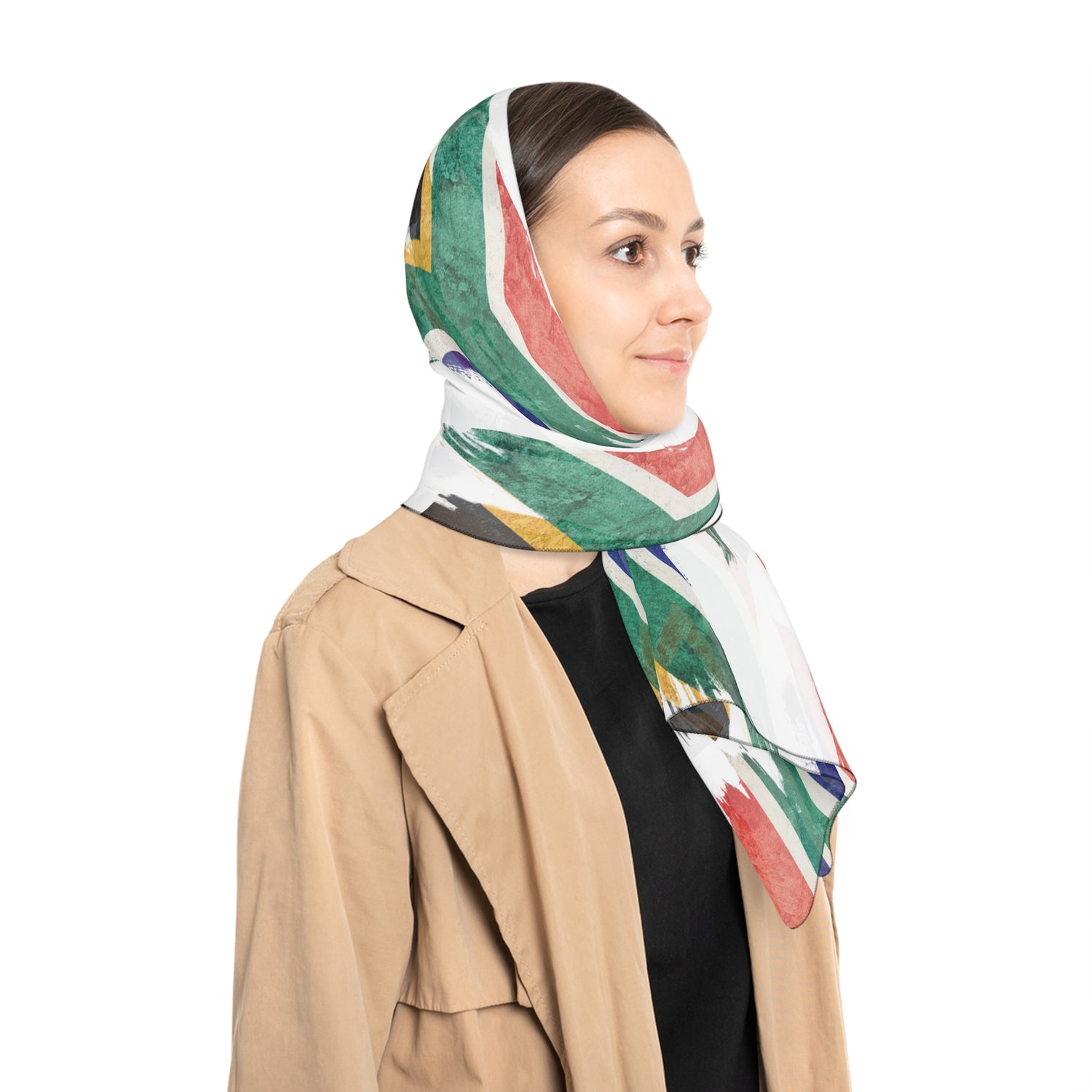 MOTHERLAND- &quot;Freedom&quot; Chiffon/Poly Scarf W/Blk Kngdom Logo