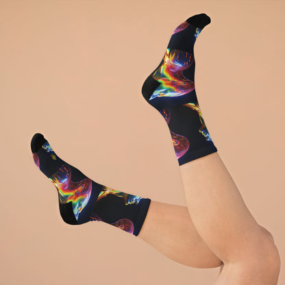 &quot;MINDFULNESS&quot;- Unisex Recycled Poly Meditation Socks W/ Kngdom Logo