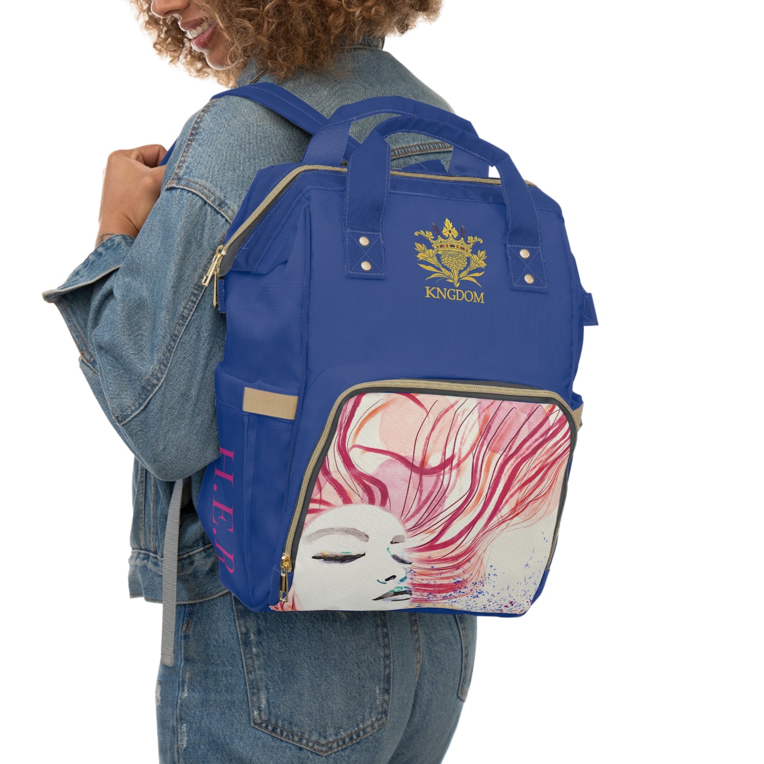 &quot;H.E.R&quot; (Heroism/Eagerness/Relevant)- Multifunctional Backpack W/ Kngdom Logo