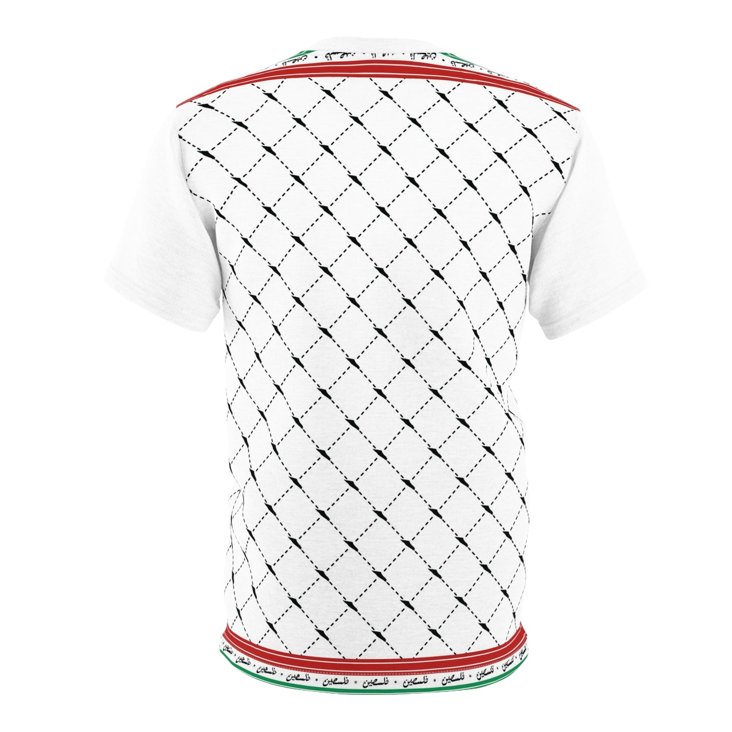 Keffiyeh World &quot;PALESTINE IS GUCCI&quot;- Unisex Cut &amp; Sew Tee W/ Blk Kngdom Logo