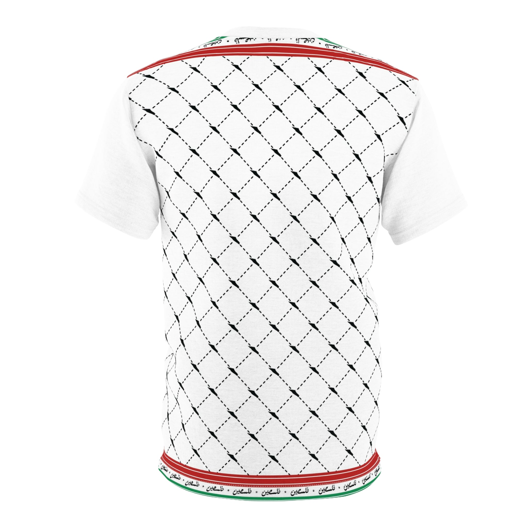 Keffiyeh World &quot;PALESTINE IS GUCCI&quot;- Unisex Cut &amp; Sew Tee W/ Blk Kngdom Logo