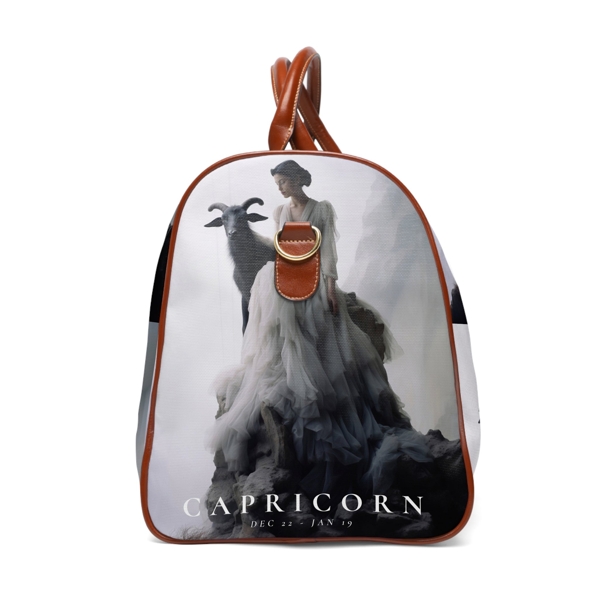 H.E.R &quot;CAPRICORN&quot;- Vegan Leather Self-Expession Waterproof Travel Bag W/ Blk Kngdom Logo