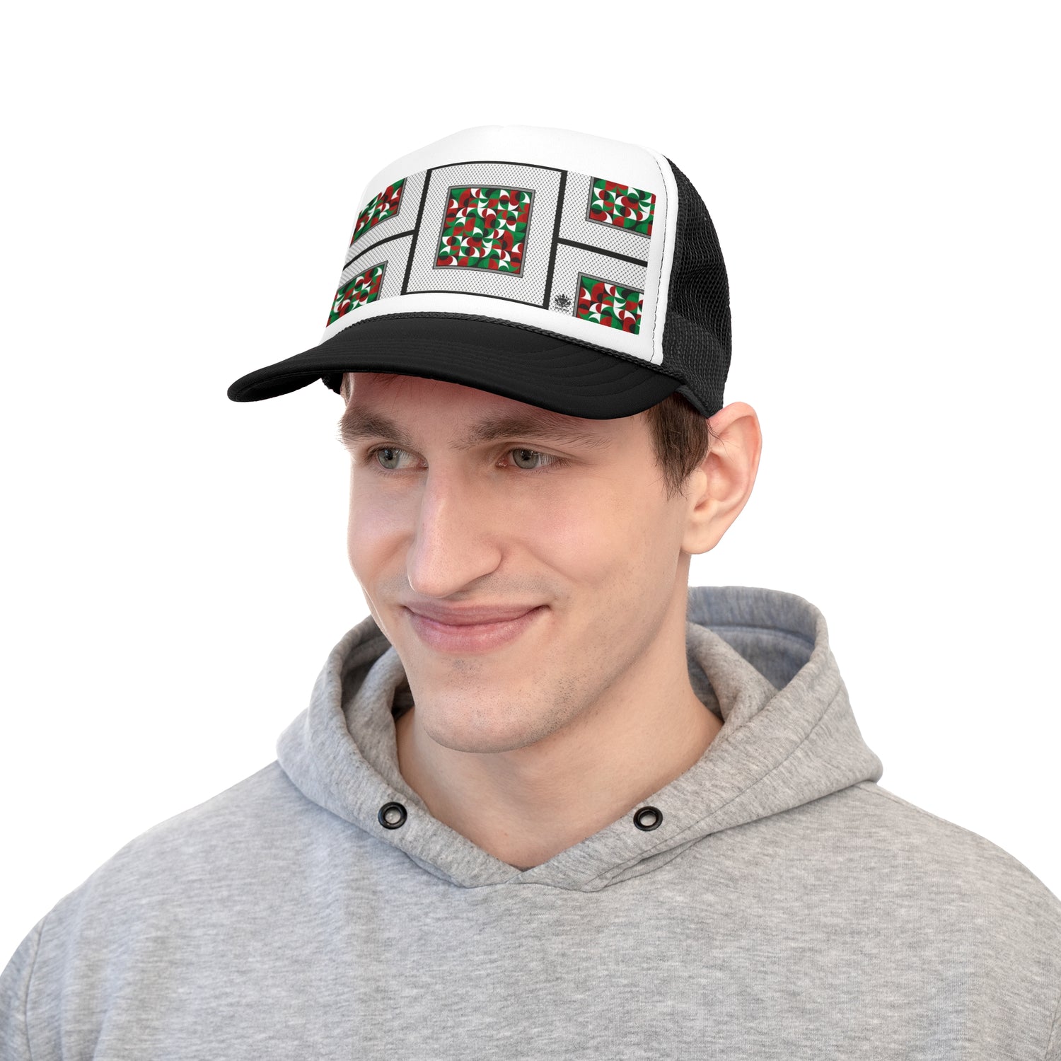 Keffiyeh World &quot;PALESTINE&quot;- Unisex Trucker Caps W/ Blk Kngdom Logo