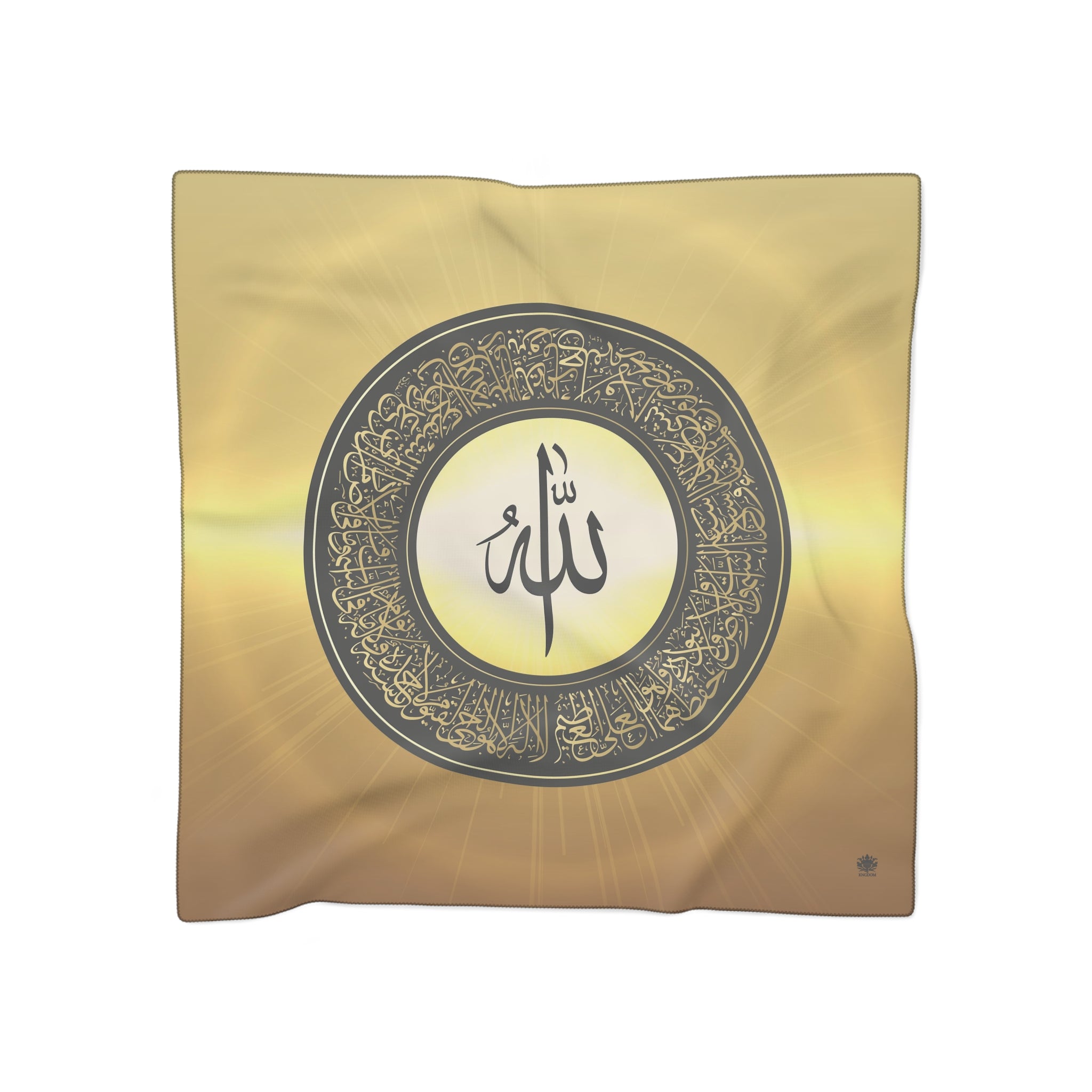 The World Of Allah- Poly/Chiffon Scarf W/ Blk Kngdom Logo