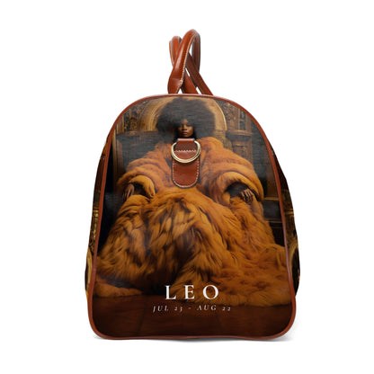 H.E.R &quot;LEO&quot;- Vegan Leather Self-Expression Waterproof Travel Bag W/ Blk Kngdom Logo