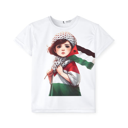 &quot;HABIBI/HABIBTI Of PALESTINE&quot;- Kids Sports Jersey W/ Blk Kngdom Logo