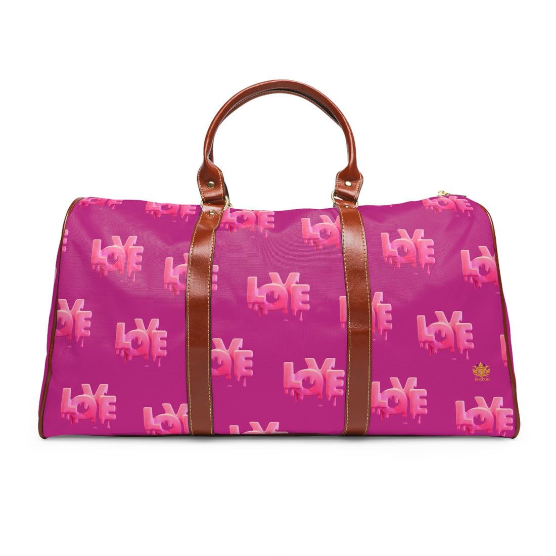 Kngdom &quot;DRIP&quot; (LOVE) - Vegan Leather Self-Expression Waterproof Travel Bag W/ Kngdom Logo