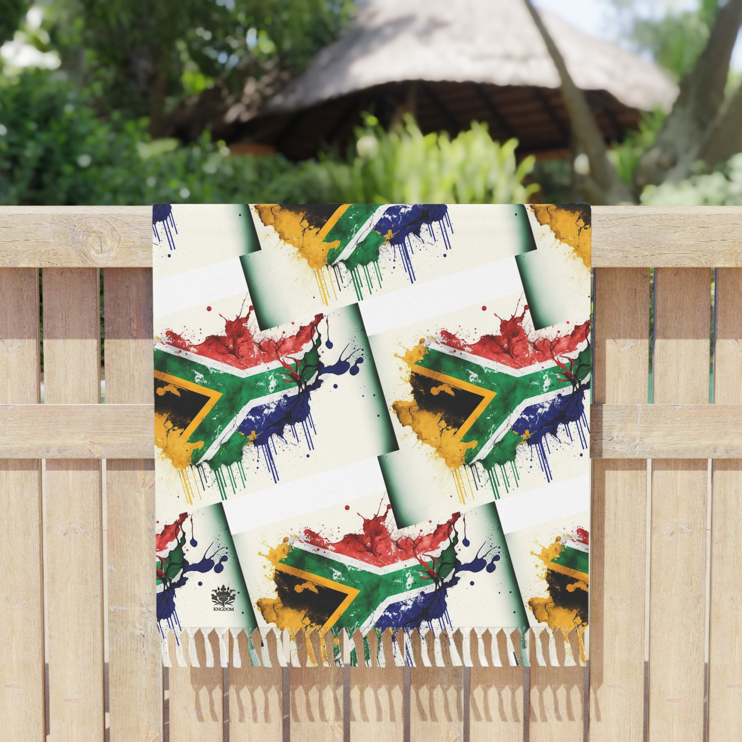 MOTHERLAND- &quot;Mandela&quot;- Boho Beach Cloth W/ Blk Kngdom Logo