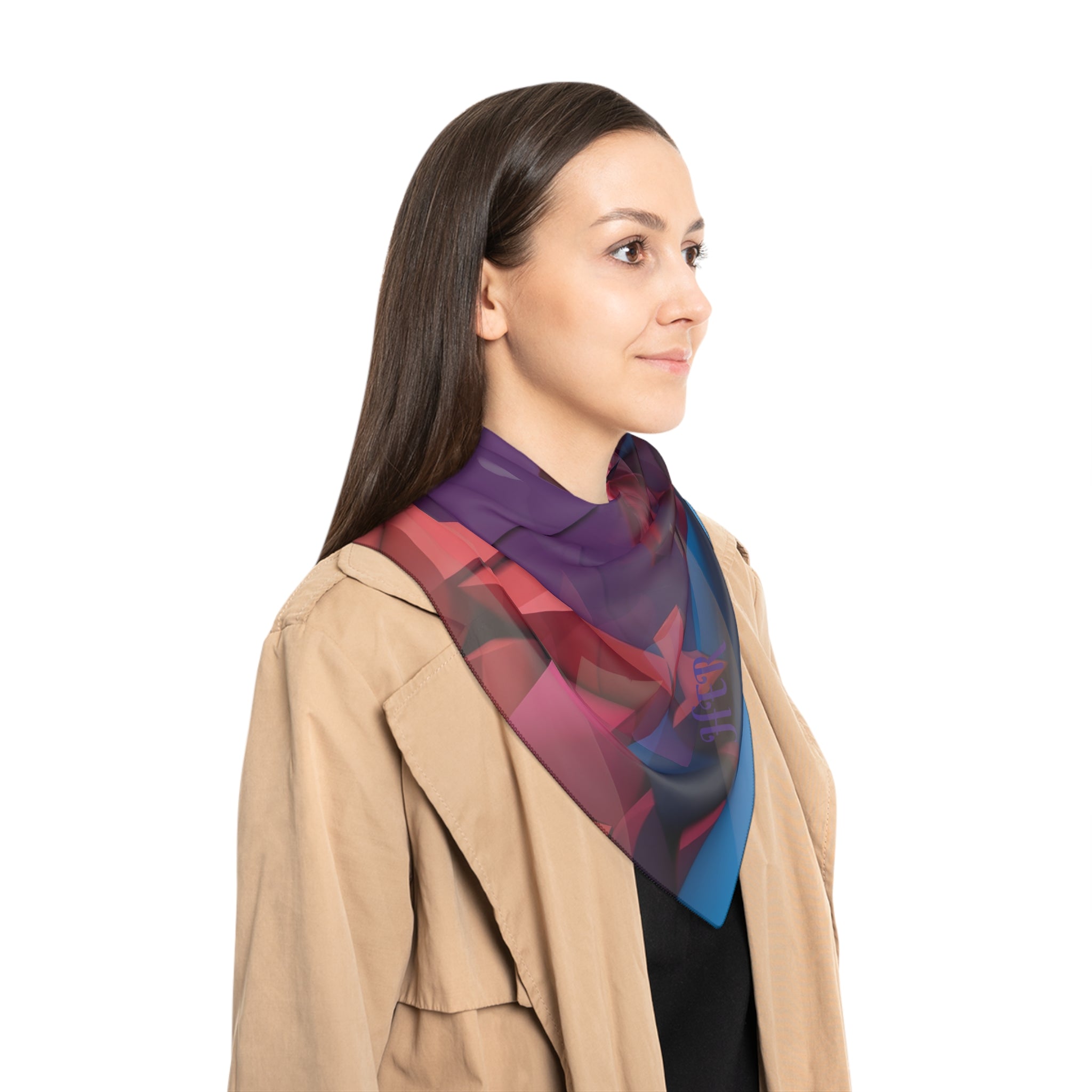 &quot;H.E.R&quot; (Heroism/Eagerness/Relevant)- Poly/Chiffon Scarf W/ Blk Kngdom Logo