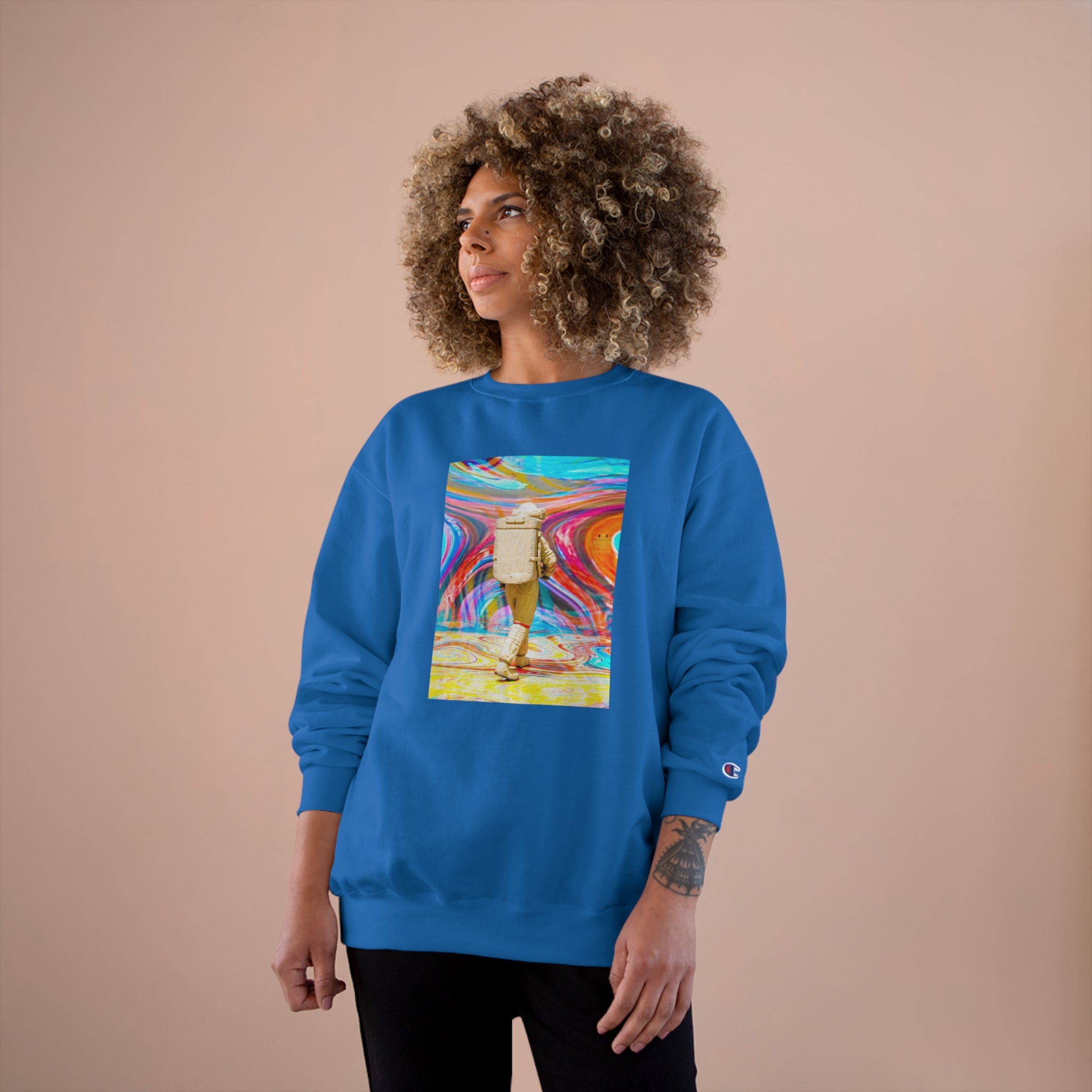 Kngdom &quot;DRIP&quot;- &quot;Stop Your Shit &amp; Go On That TRIP&quot;- Unisex Champion Sweatshirt W/ Kngdom Logo