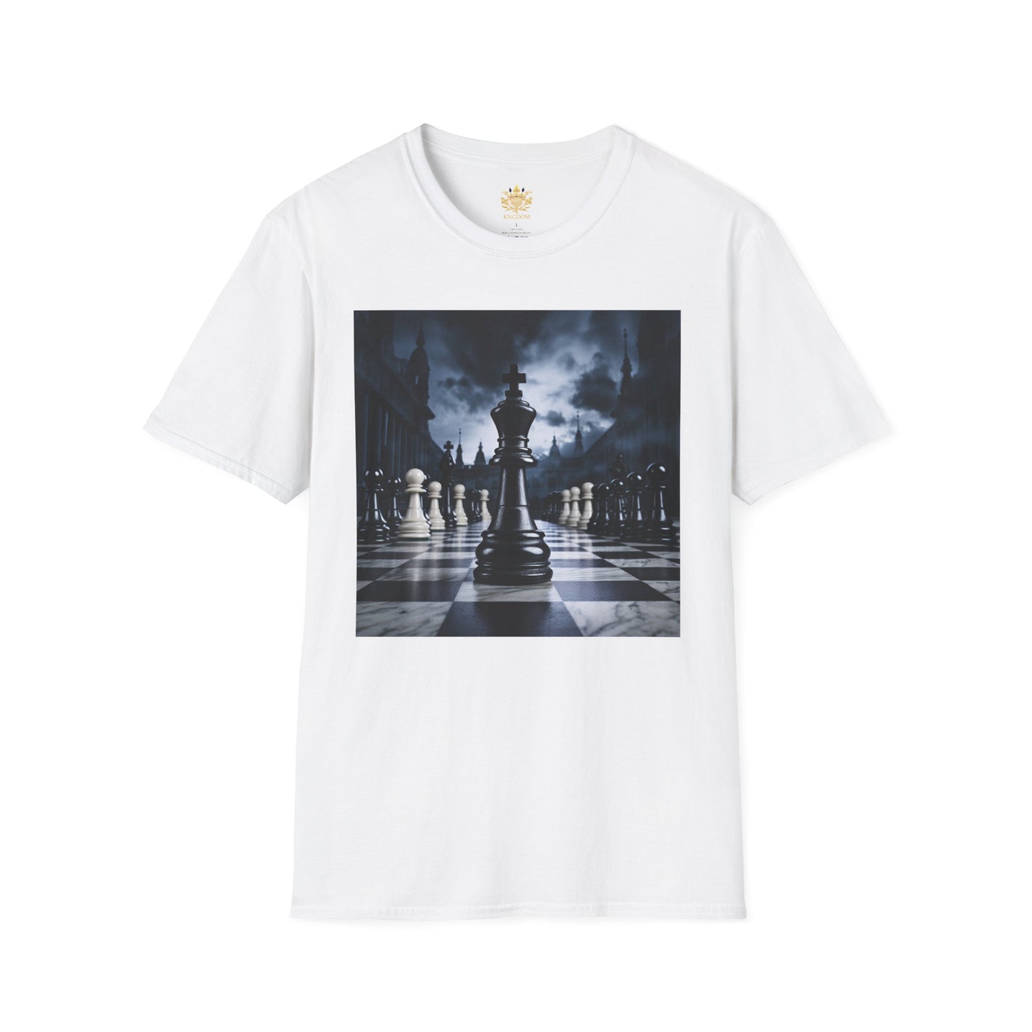 &quot;CHECKMATE&quot;: camiseta de estilo suave para hombre con logotipo de Kingdom 