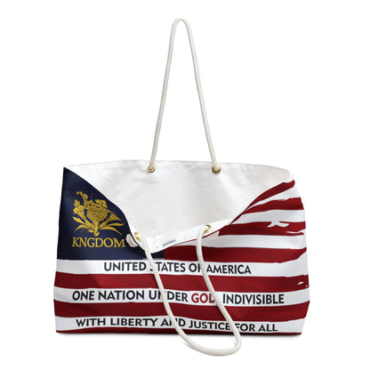 &quot;WE ARE AMERICA&quot;- Weekender Bag W/ Kngdom Logo