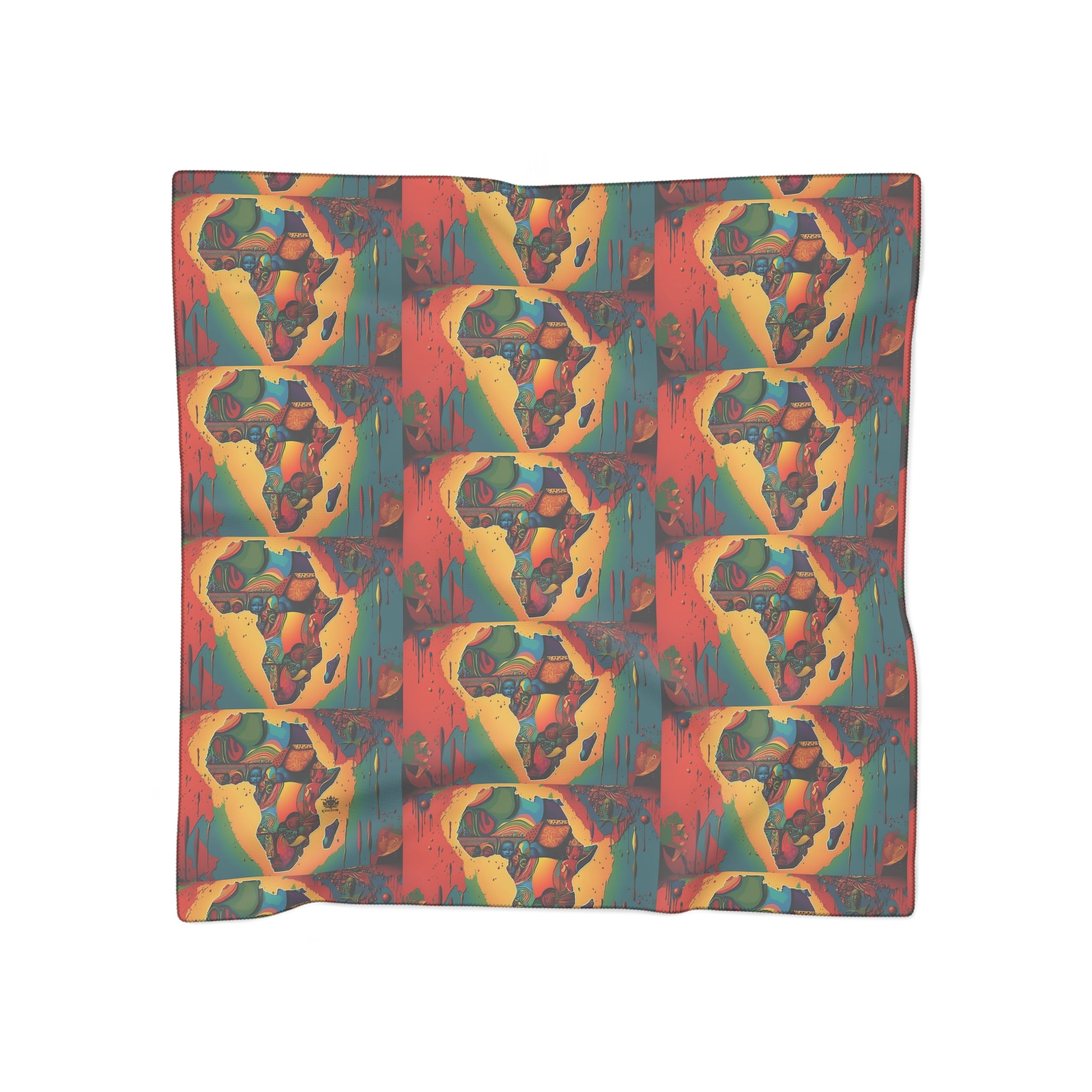 MOTHERLAND- &quot;Divine&quot; Chiffon/Poly Scarf W/ Blk Kngdom Logo