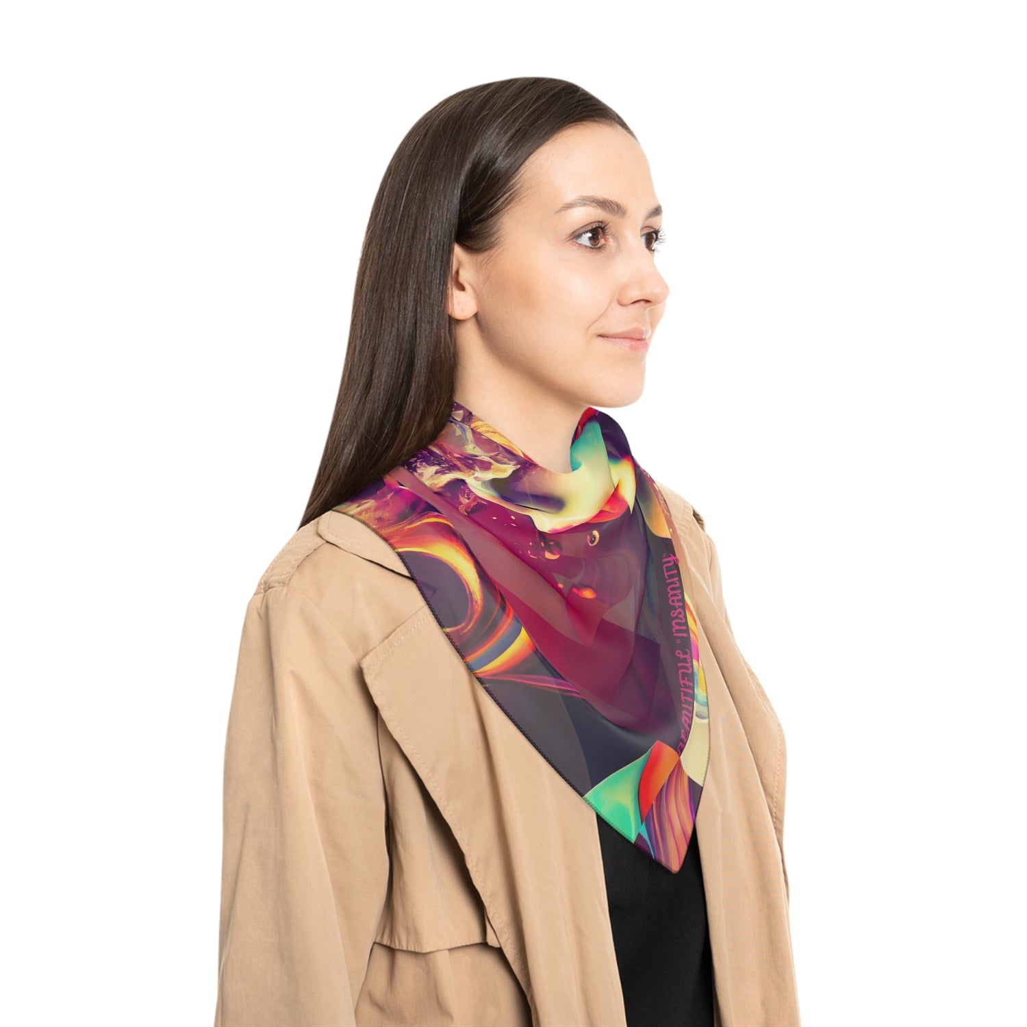 BEAUTIFUL &quot;INSANITY&quot;- Poly/Chiffon Scarf W/ Kngdom Logo