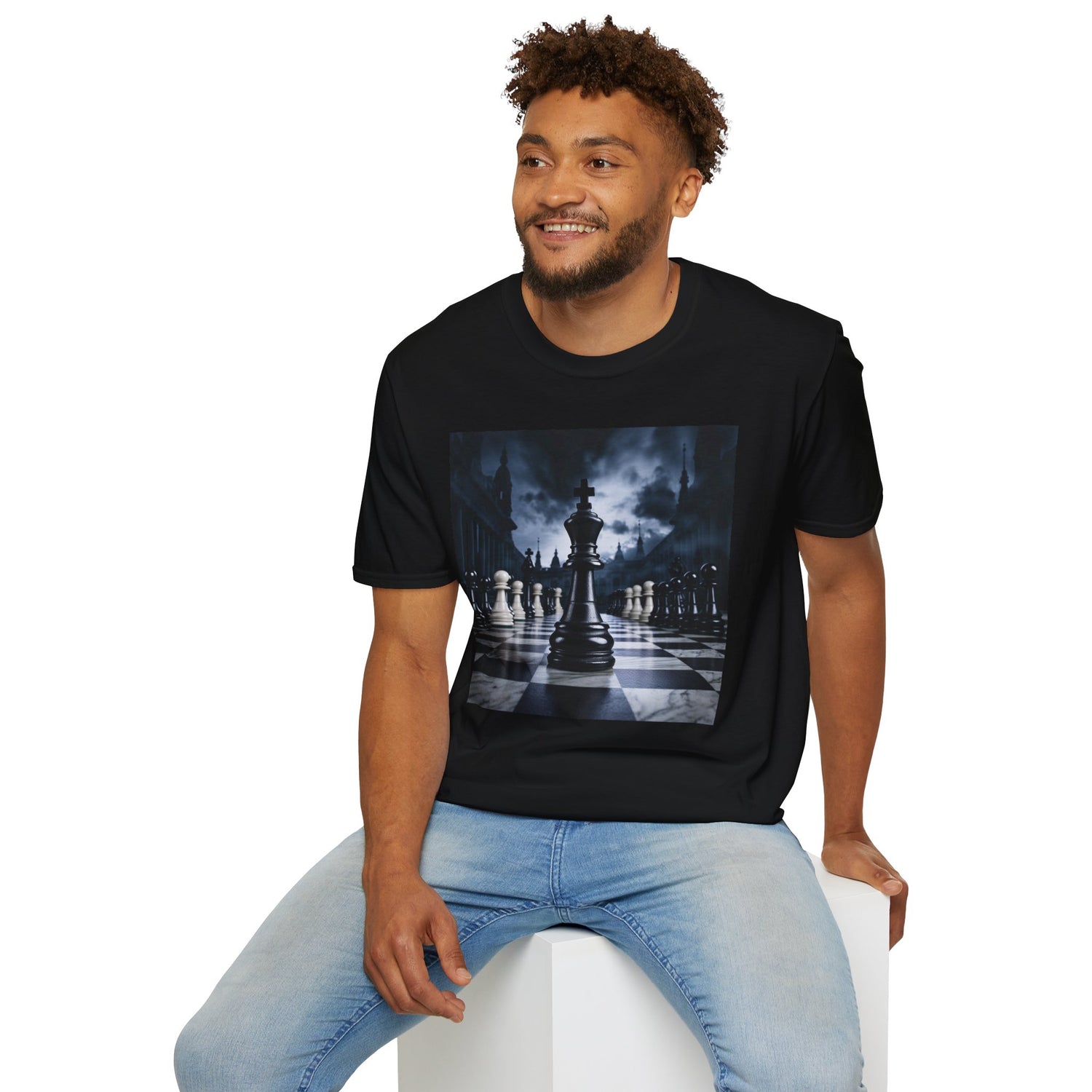 &quot;CHECKMATE&quot;: camiseta de estilo suave para hombre con logotipo de Kingdom 