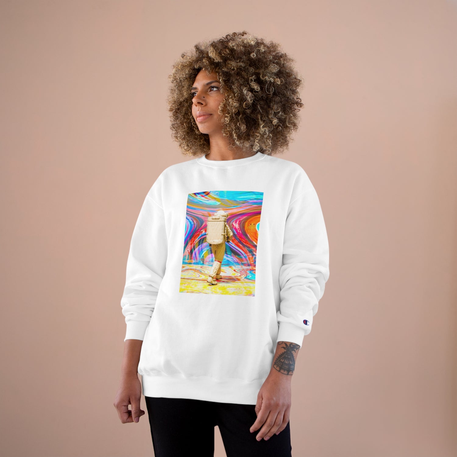 Kngdom &quot;DRIP&quot;- &quot;Stop Your Shit &amp; Go On That TRIP&quot;- Unisex Champion Sweatshirt W/ Kngdom Logo