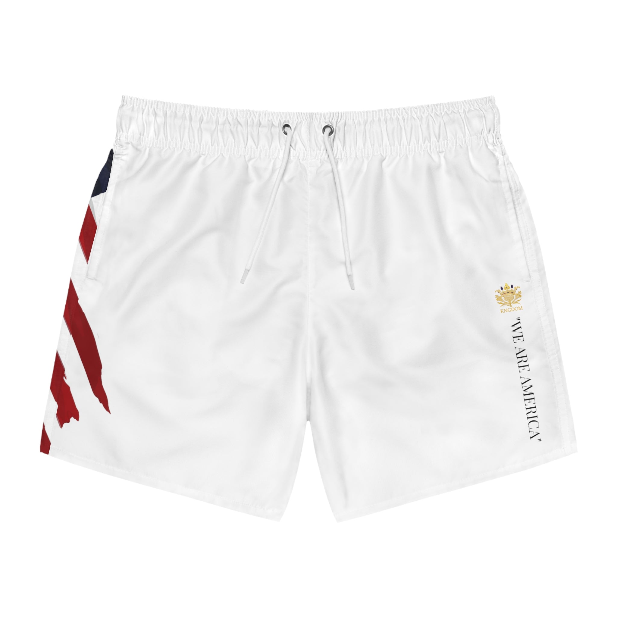 &quot;WE ARE AMERICA&quot;- Swim Trunks W/ Kngdom Logo