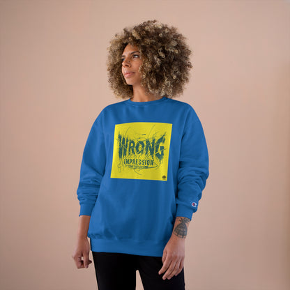 Kngdom &quot;DRIP&quot; (Wrong Impression-True Reflection) - Unisex Champion Sweatshirt W/ Blk Side Kngdom Logo