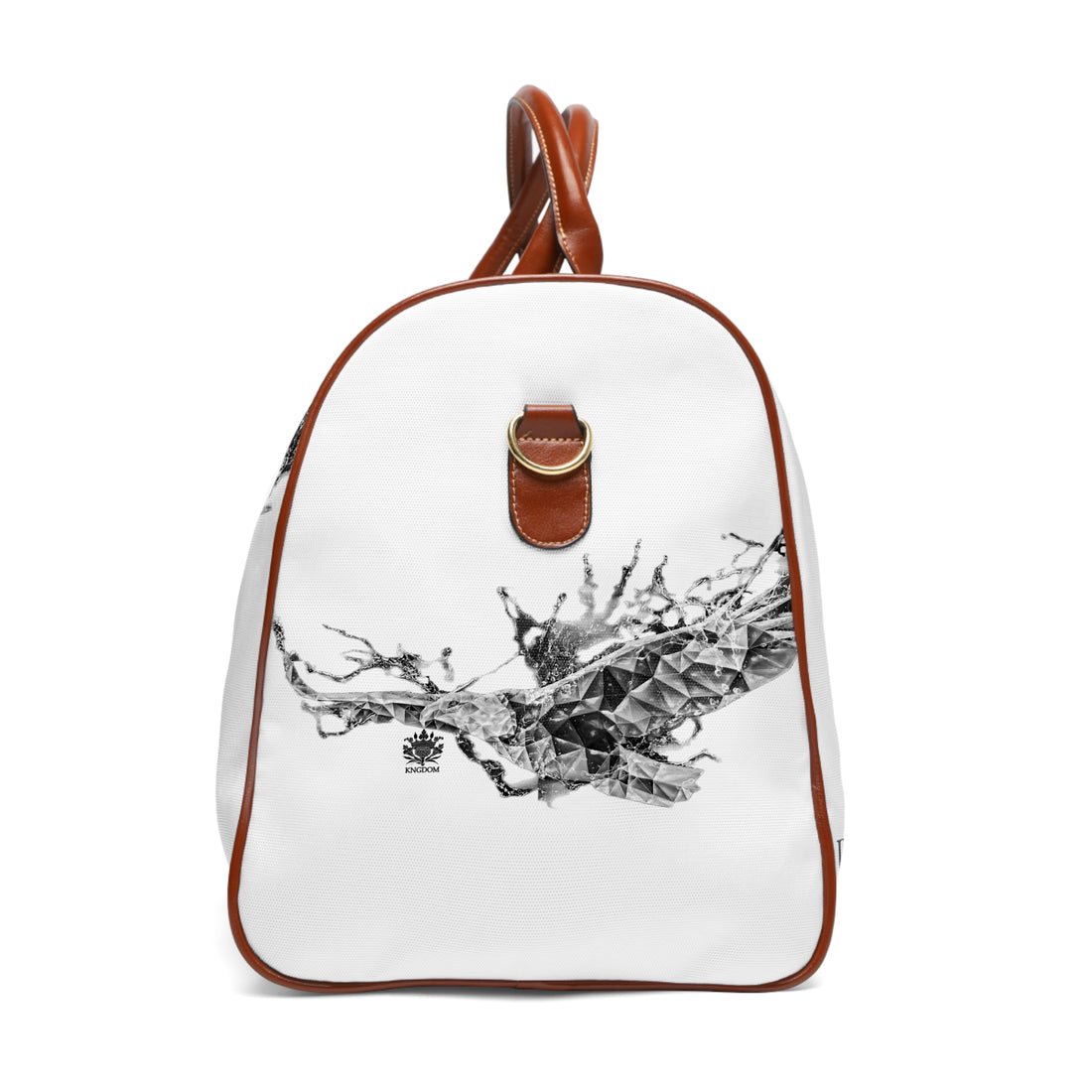 &quot;HIGHER PERSPECTIVE&quot;- Vegan Leather Self-Expression Waterproof Travel Bag W/ Blk Kngdom Logo