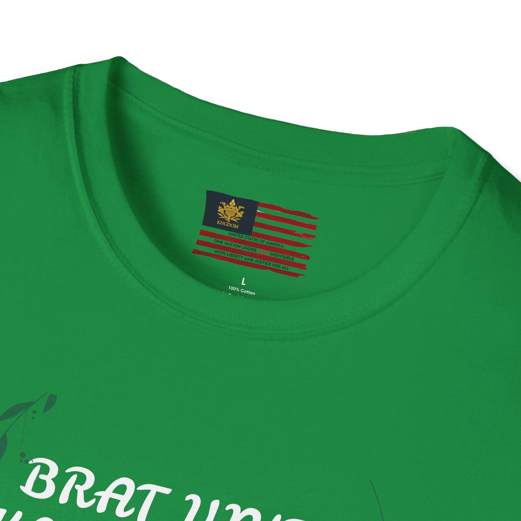 &quot;BRAT UNITY KAMALA/WALZ 2024&quot;(QUOTE)- Unisex Softstyle T-Shirt W/ Kngdom Logo