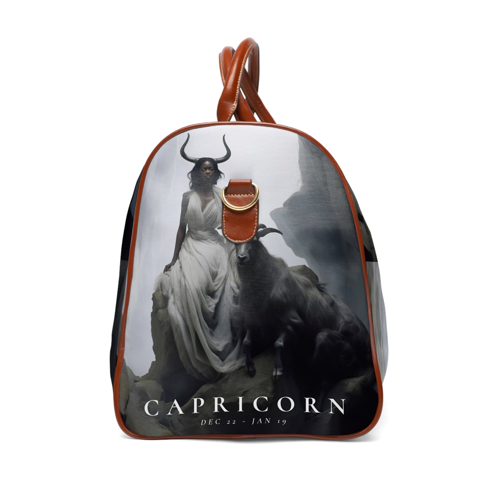 H.E.R &quot;CAPRICORN&quot;- Vegan Leather Self-Expession Waterproof Travel Bag W/ Blk Kngdom Logo