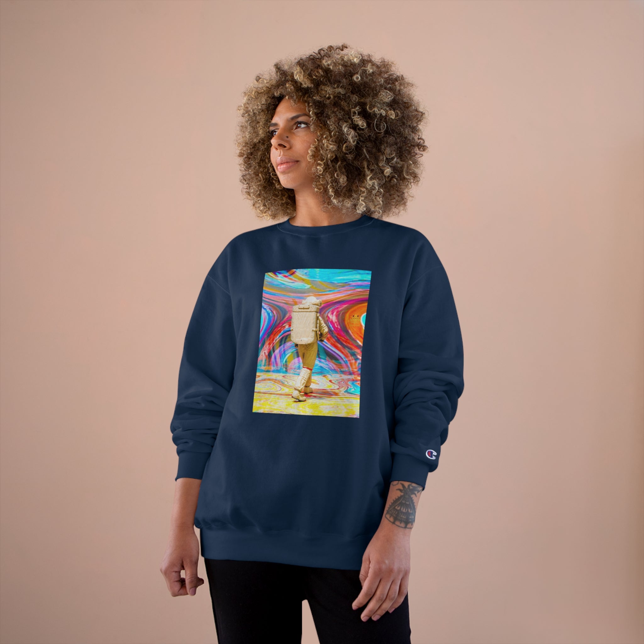 Kngdom &quot;DRIP&quot;- &quot;Stop Your Shit &amp; Go On That TRIP&quot;- Unisex Champion Sweatshirt W/ Kngdom Logo