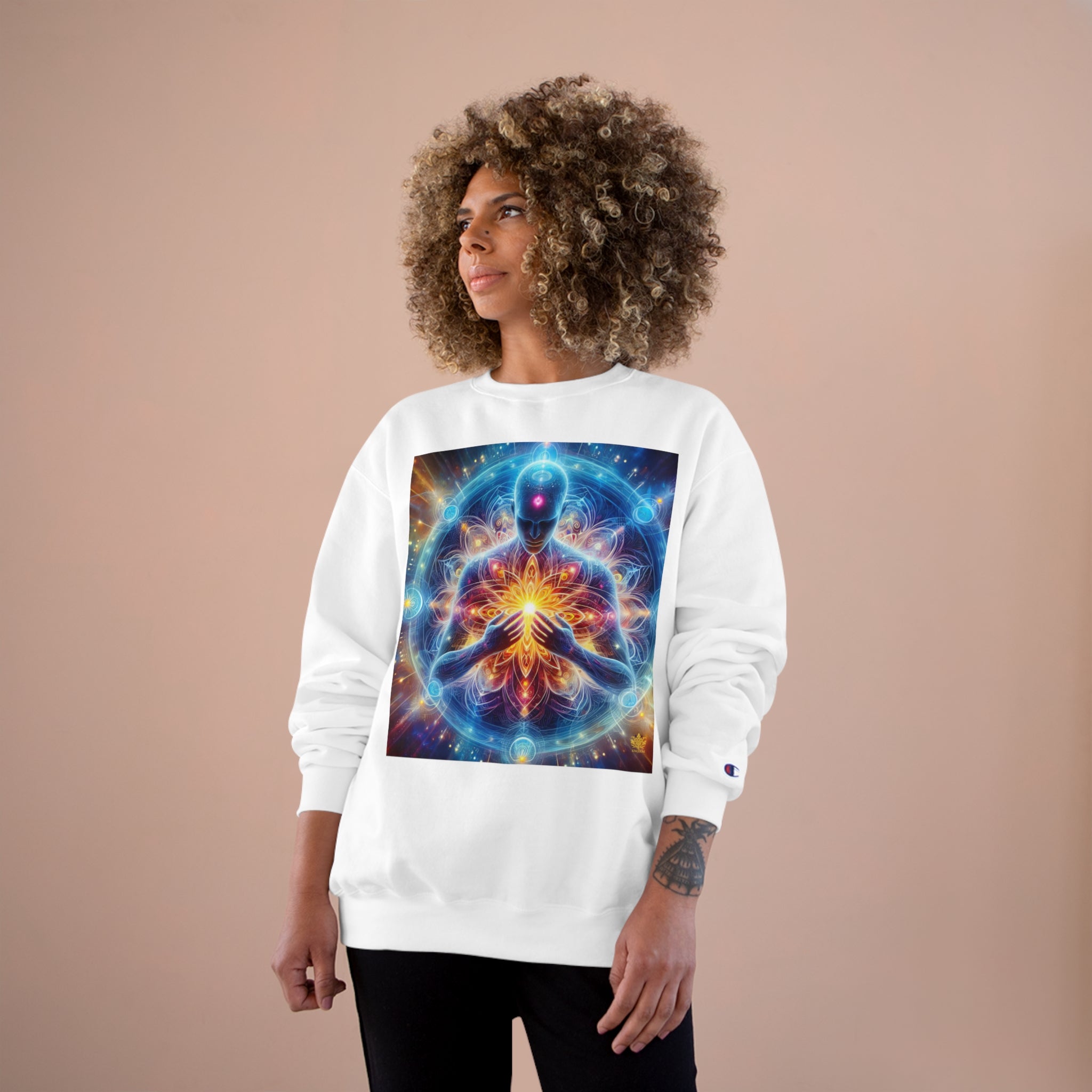 &quot;DIVINE ENERGY&quot;- Unisex Champion Sweatshirt W/ Kngdom Logo