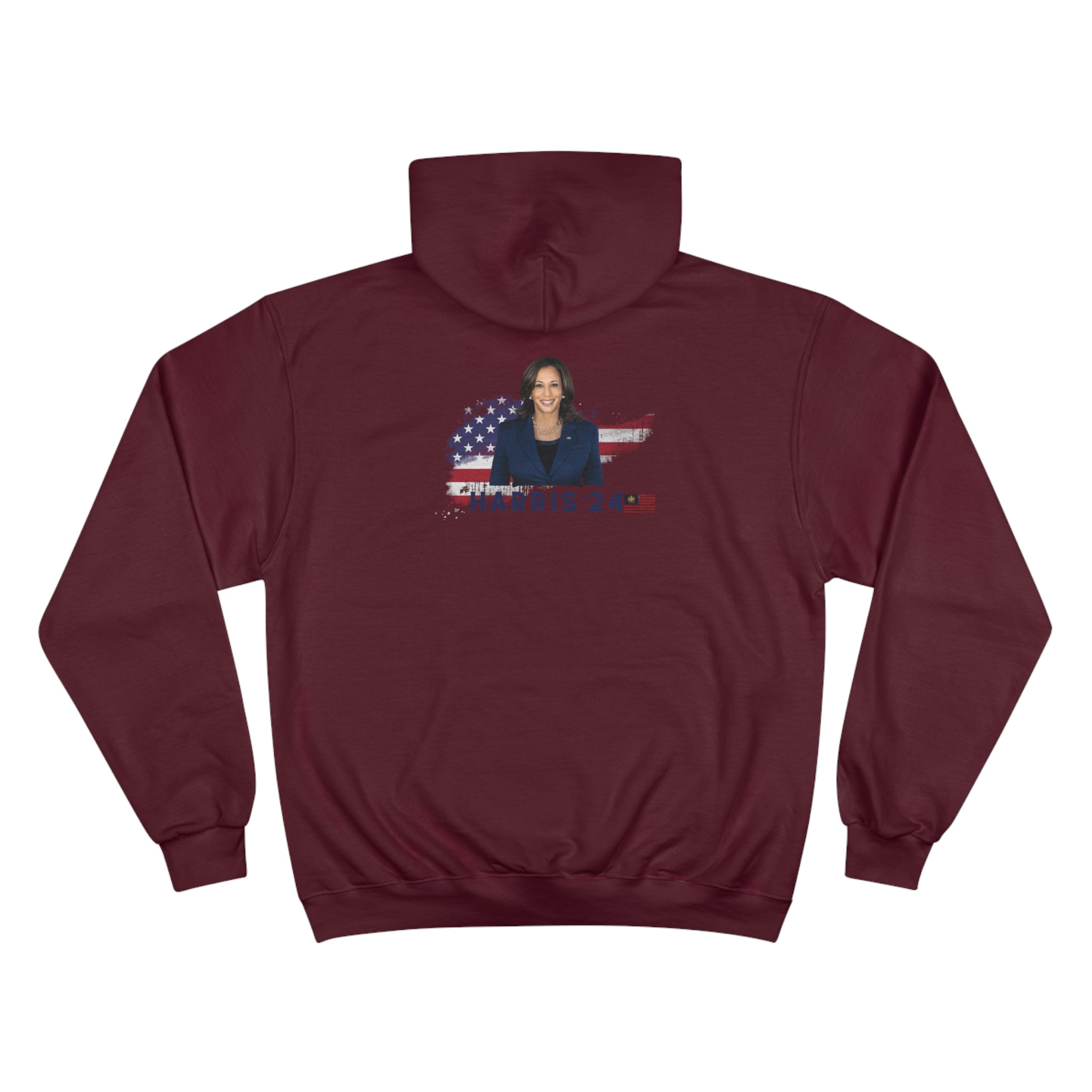 &quot;WE RIDIN WITH HER TOO&quot; KAMALA/WALZ (HARRIS 2024)- Unisex Champion Hoodie W/ Kngdom Logo