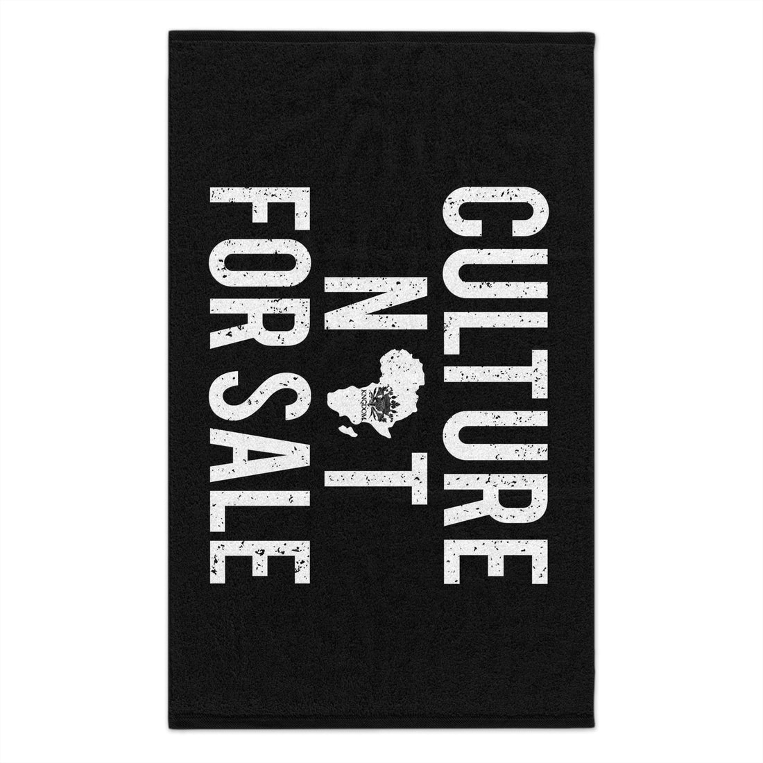 Kngdom &quot;DRIP&quot; (Culture Not For Sale)- Rally Towel W/ Blk Kngdom Logo