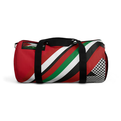 Keffiyeh World- Fitness Duffel Bag W/ Double-Side Blk Kngdom Logo &amp; Print (From The River To The Sea Palestine Will Be FREE)