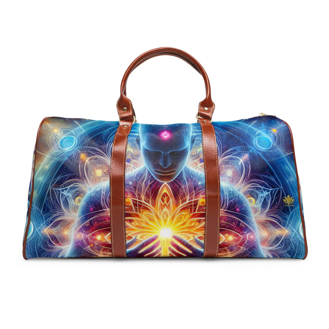 &quot;DIVINE ENERGY&quot;- Vegan Leather Self-Expression Waterproof Travel Bag W/ Kngdom Logo