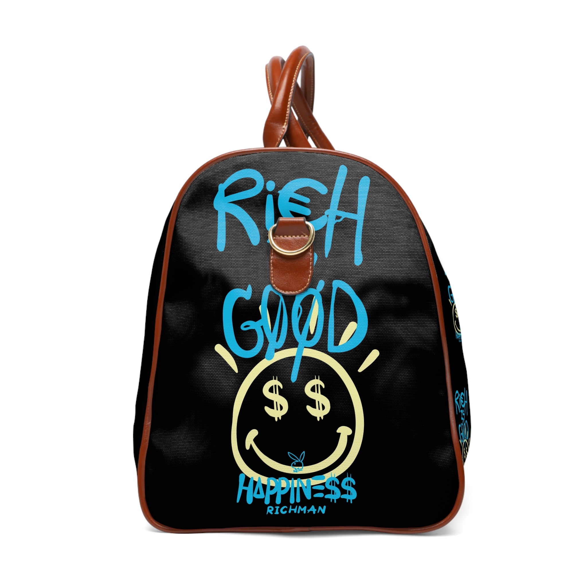 Kngdom &quot;DRIP&quot; (RICH IS GOOD HAPPINESS) - Vegan Leather Self-Expression Waterproof Travel Bag W/ Kngdom Logo