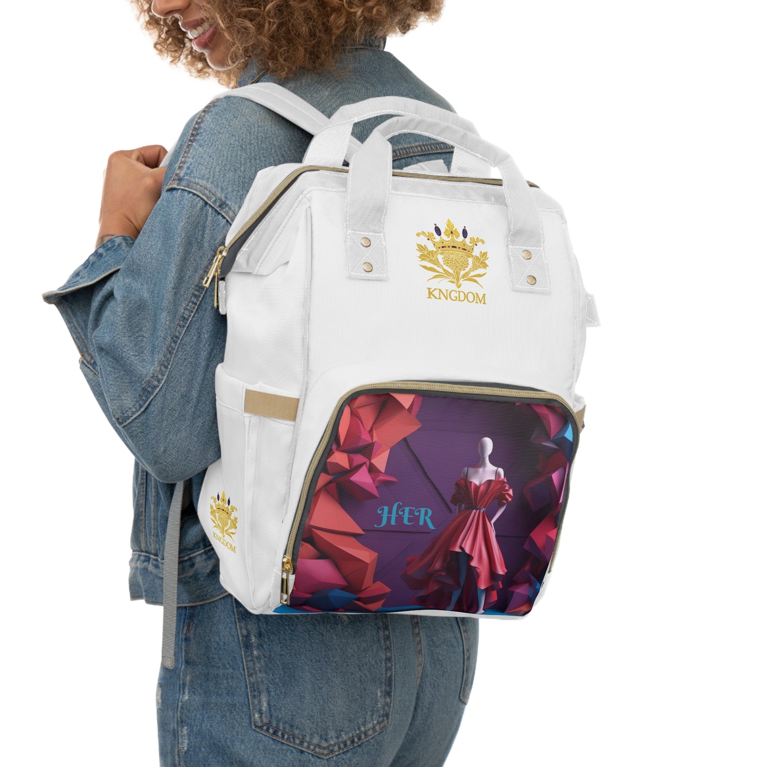 &quot;H.E.R&quot; (Heroism/Eagerness/Relevant)- Multifunctional Backpack W/ Kngdom Logo