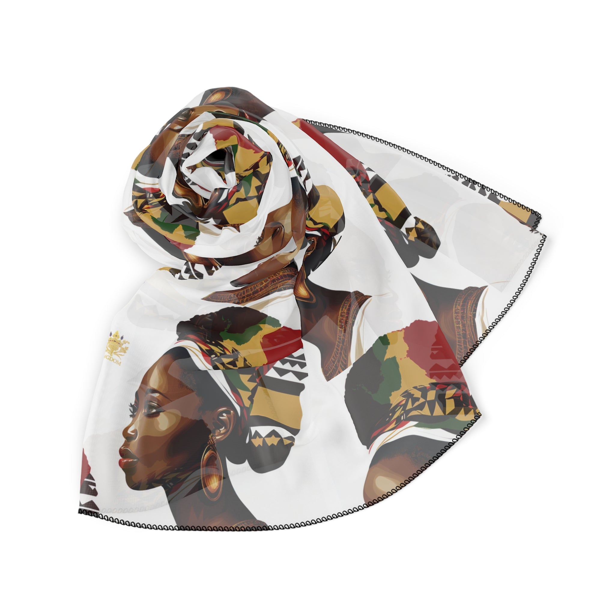 MOTHERLAND- &quot;Masterpiece&quot; Chiffon/Poly Scarf W/ Kngdom Logo