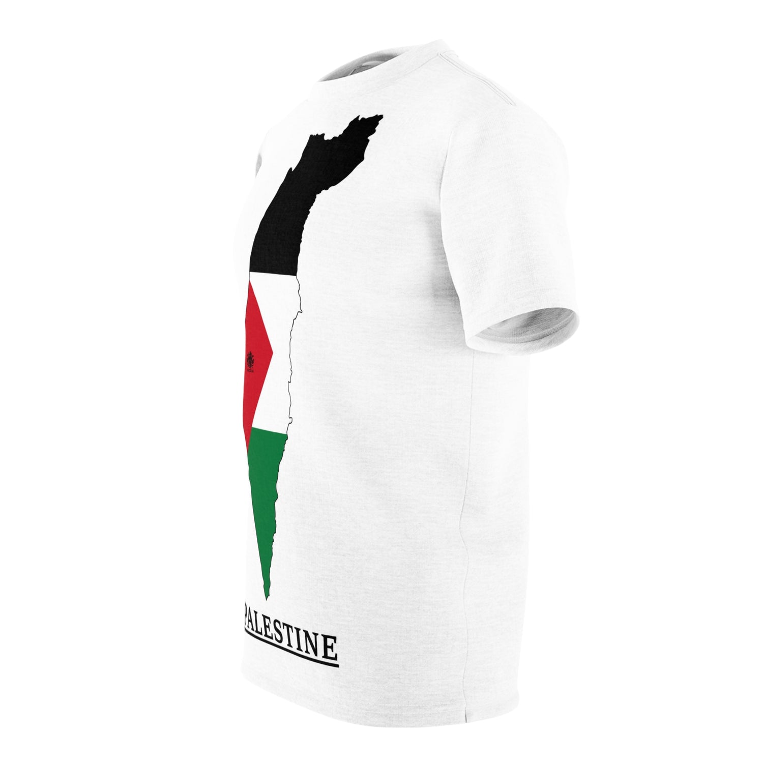 Keffiyeh World &quot;HOLY LAND&quot;- Unisex Cut &amp; Sew Tee W/ Blk Kngdom Logo